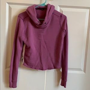 A&F Purple crop hoodie